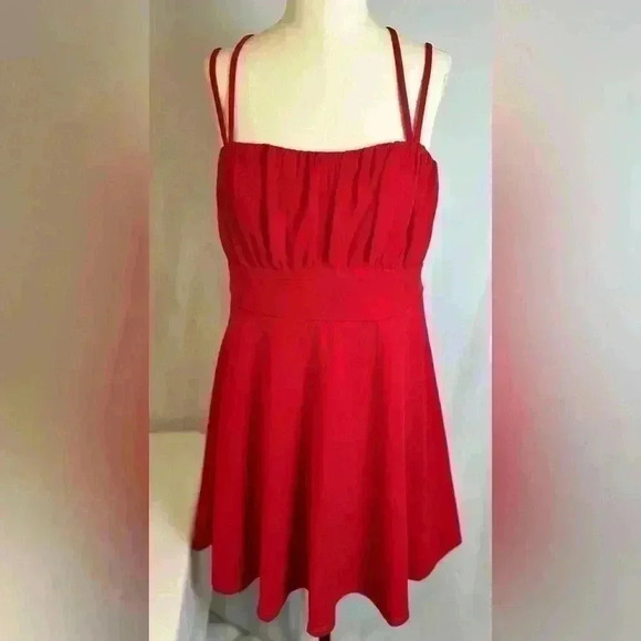 NWT - Jenni Strappy Cross Over Mini Dress -Red - Size Large - Picture 3 of 8
